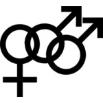 Símbolo de la bisexualidad masculina