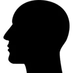 Man's head silhouette