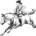 Muž na koně v plném trysku