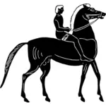 Man on horse drawing