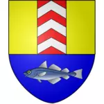 Dibujo del escudo de la ciudad Boudry vectorial