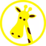 Жирафа голова логотип векторное изображение