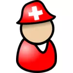 Švýcarské turistické avatar vektorový obrázek