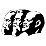 마르크스, 엥겔스 및 레닌 초상화 벡터 이미지