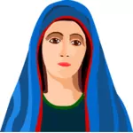 Heilige Maagd Maria portret vector afbeelding