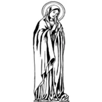 Virgin Mary vector drawing