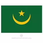 Bandiera della Mauritania vettoriale