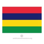Bandiera di Mauritius vettoriale