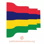 Vågig flagga Mauritius