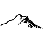 Black and white vector illustration of mountain map symbol