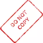 Image de vecteur de timbre « Ne copiez pas » rouge