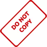 Non copiare etichetta vettoriale