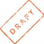 Draft Business Stamp Vector