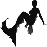 Mermaid transparent silhouette