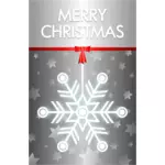 Vector illustration of grey theme Merry Christmas card