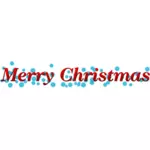 Banner de Natal feliz com flocos de neve vector clipart