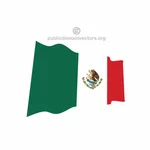 メキシコのベクトル旗を振る