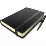 Notebook en pen vectorillustratie