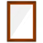 Graphiques de vecteur pour le cadre miroir rectangulaire en bois