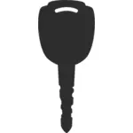 Векторное изображение ключа двери черный силуэт автомобиля