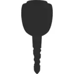 Svart silhouette vector bildet av døren nøkkel