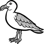 Desenho de gaivota irregular