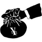 Yen-Sack-Vektor-Bild