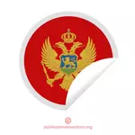 Aufkleber mit Flagge Montenegros