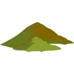 Две горы векторное изображение