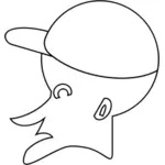 Coloring book man with cap