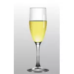 Vector illustration of glass of champagne