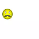 Smiley with mustache vector image
