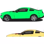 Vectorillustratie van groene Mustang
