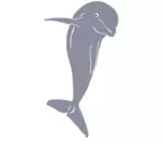 Grafica vettoriale salta di delfino
