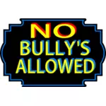 No bullies allowed vector sticker