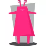 Růžový robot