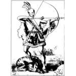 Indian archer vector clip art