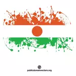 Niger vlajky inkoust skvrny