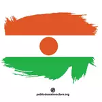 Målade flagga Niger
