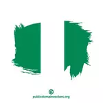 彩绘的国旗的尼日利亚