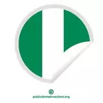 Etiqueta engomada de la bandera de Nigeria