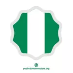 Drapelul Nigeria rotund autocolant