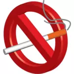 Ingen rökning 3D ikonen vektor ClipArt