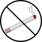 No smoking sign with skull vector clip art
