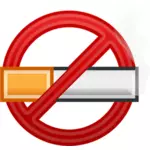 Ingen rökning 3D symbol vector bild