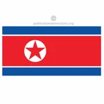 Nord-Korea vektor flagg