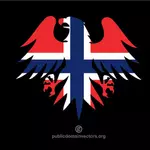 Heraldisk örn med Norska flaggan