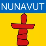 Ilustração do território de Nunavut símbolo vetorial