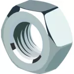 Vector image of high shine hex nut