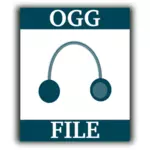 OGG dosyası web vektör simgesi